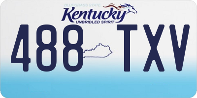 KY license plate 488TXV