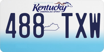 KY license plate 488TXW