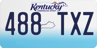 KY license plate 488TXZ
