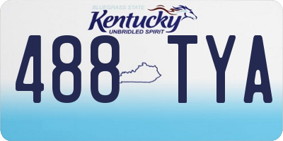 KY license plate 488TYA