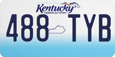 KY license plate 488TYB