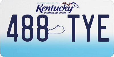 KY license plate 488TYE
