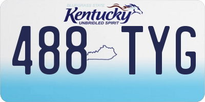 KY license plate 488TYG