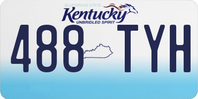 KY license plate 488TYH