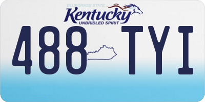 KY license plate 488TYI