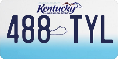 KY license plate 488TYL