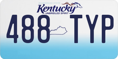 KY license plate 488TYP