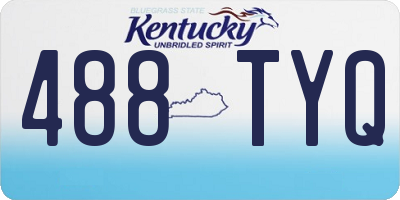 KY license plate 488TYQ
