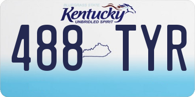 KY license plate 488TYR