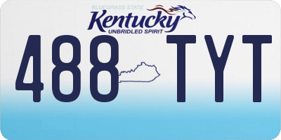 KY license plate 488TYT