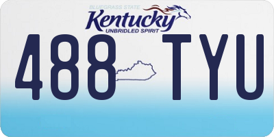 KY license plate 488TYU