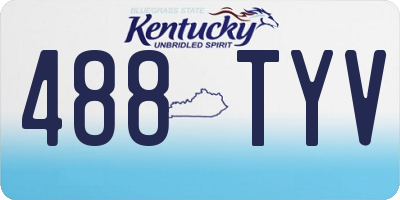 KY license plate 488TYV