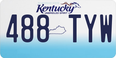 KY license plate 488TYW