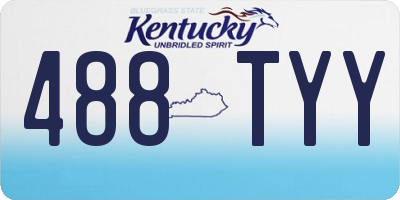 KY license plate 488TYY
