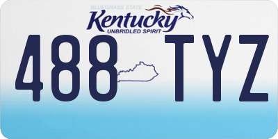 KY license plate 488TYZ