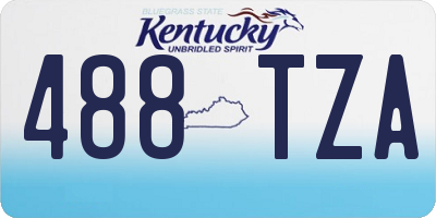 KY license plate 488TZA