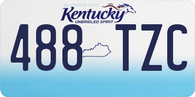 KY license plate 488TZC