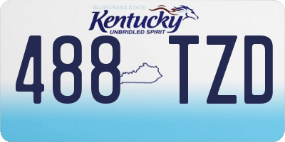 KY license plate 488TZD