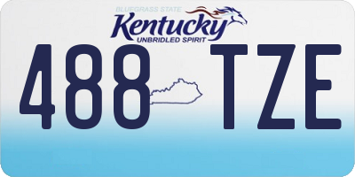 KY license plate 488TZE