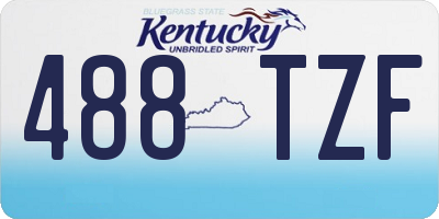 KY license plate 488TZF