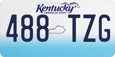 KY license plate 488TZG