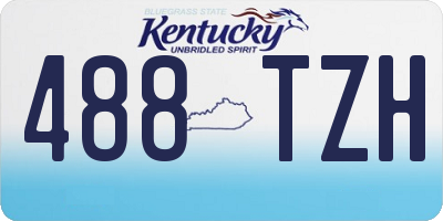 KY license plate 488TZH