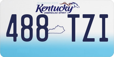 KY license plate 488TZI