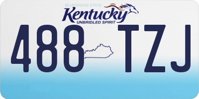 KY license plate 488TZJ