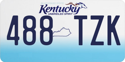 KY license plate 488TZK