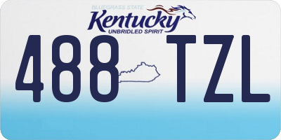 KY license plate 488TZL