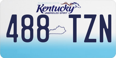 KY license plate 488TZN