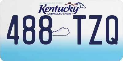 KY license plate 488TZQ