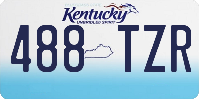 KY license plate 488TZR