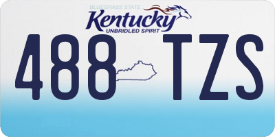 KY license plate 488TZS