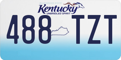 KY license plate 488TZT