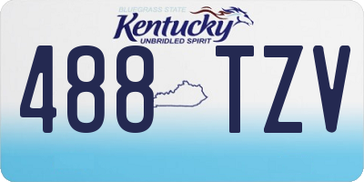 KY license plate 488TZV