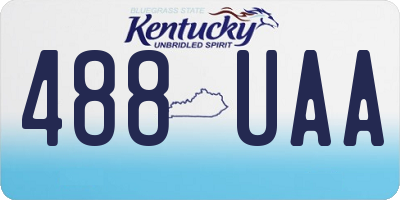 KY license plate 488UAA