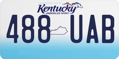 KY license plate 488UAB