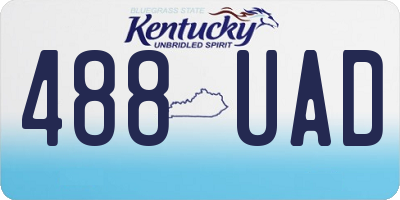 KY license plate 488UAD