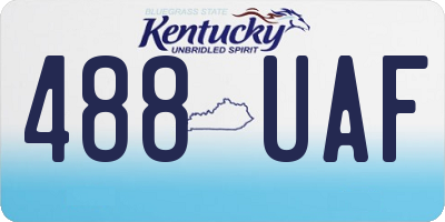 KY license plate 488UAF