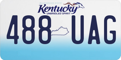KY license plate 488UAG