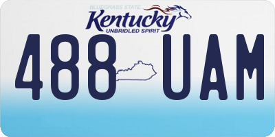 KY license plate 488UAM