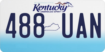 KY license plate 488UAN