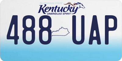 KY license plate 488UAP