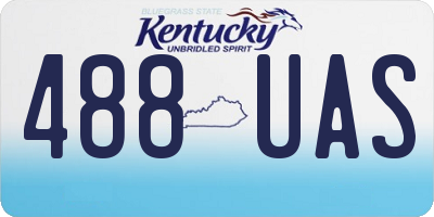 KY license plate 488UAS