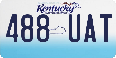 KY license plate 488UAT