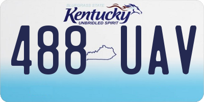 KY license plate 488UAV