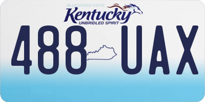 KY license plate 488UAX