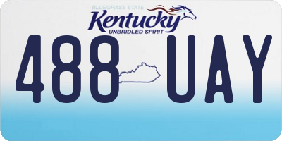 KY license plate 488UAY