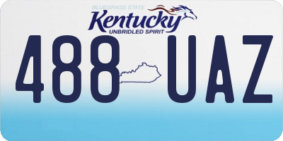 KY license plate 488UAZ